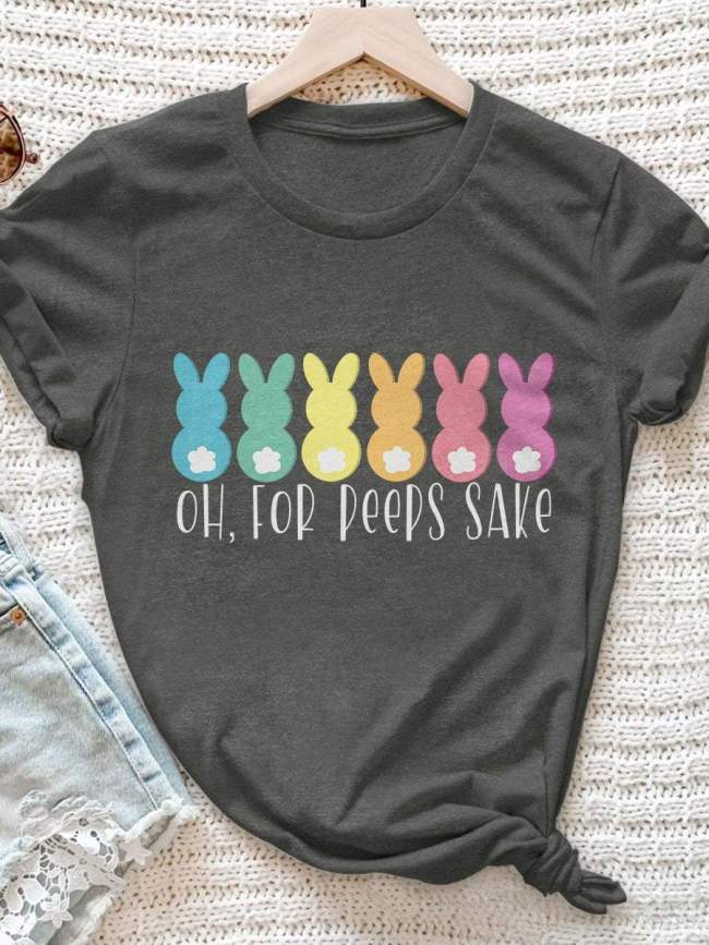 For The Peeps Sake Print Short Sleeve T-shirt