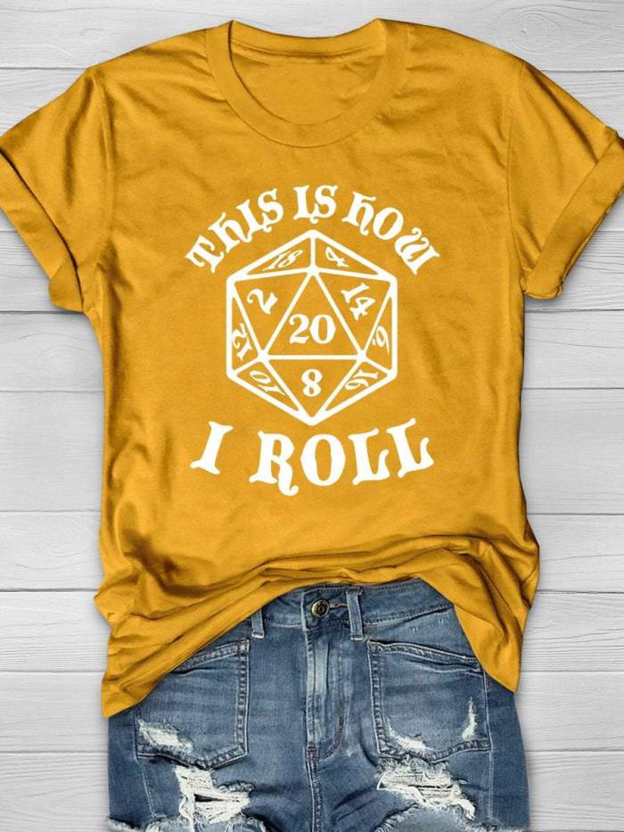 This Is How I Roll Funny Math Teacher Print Short Sleeve T-shirt