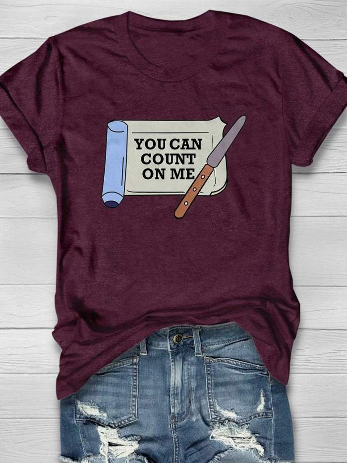 You Can Count On Me Pharmacy Print Short Sleeve T-shirt