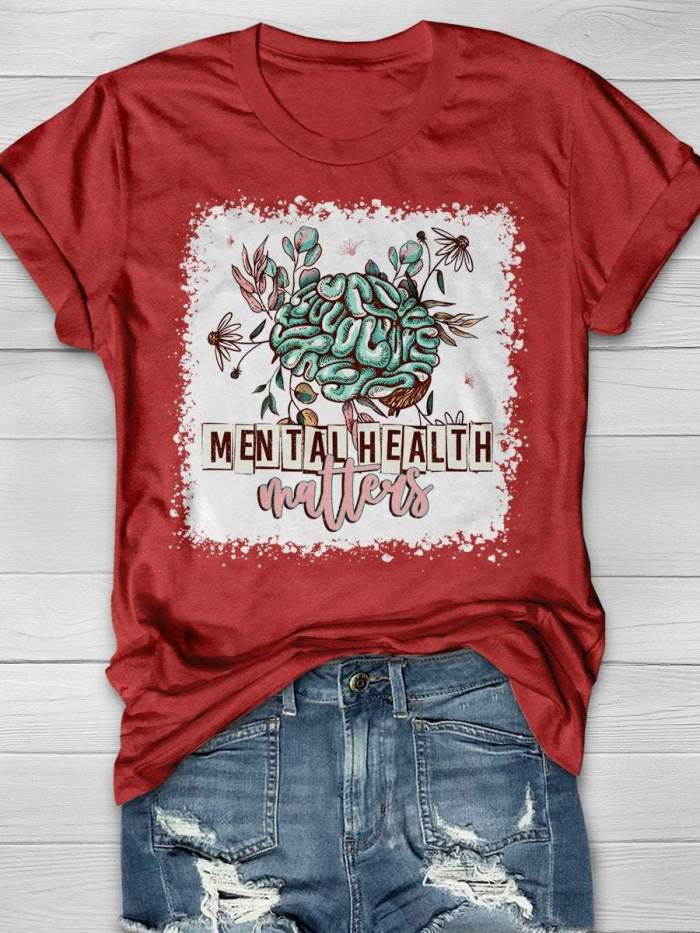 Mental Health Matters Print Short Sleeve T-shirt