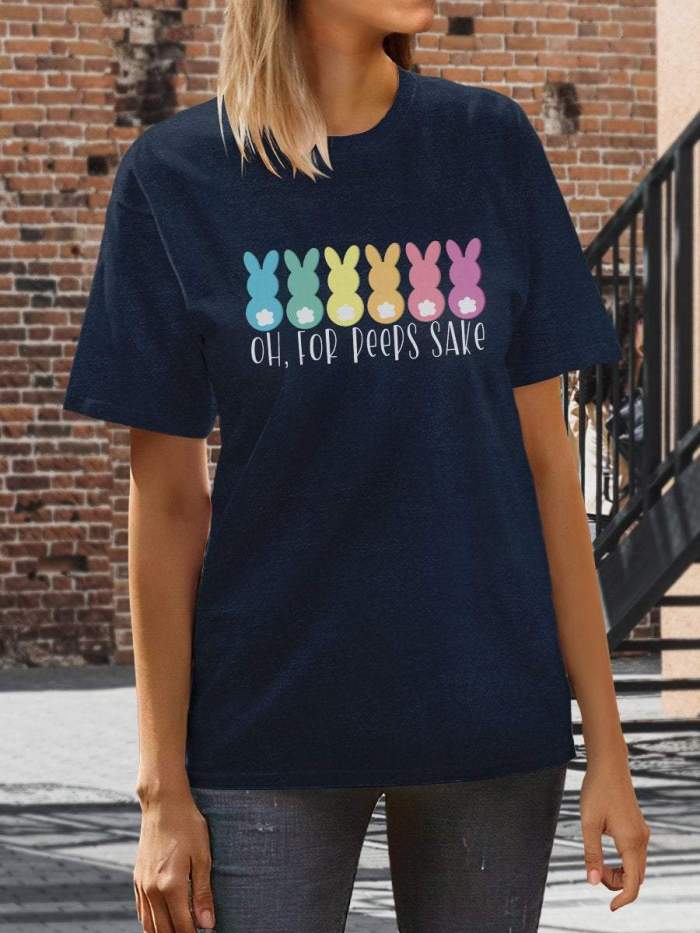 For The Peeps Sake Print Short Sleeve T-shirt