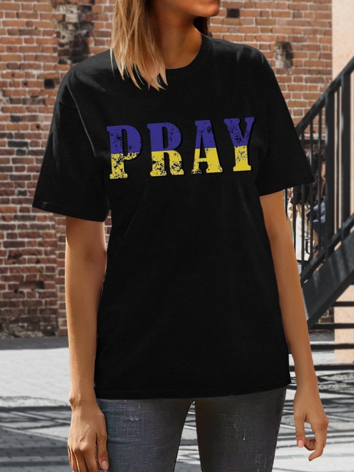 Pray Print Short Sleeve T-shirt