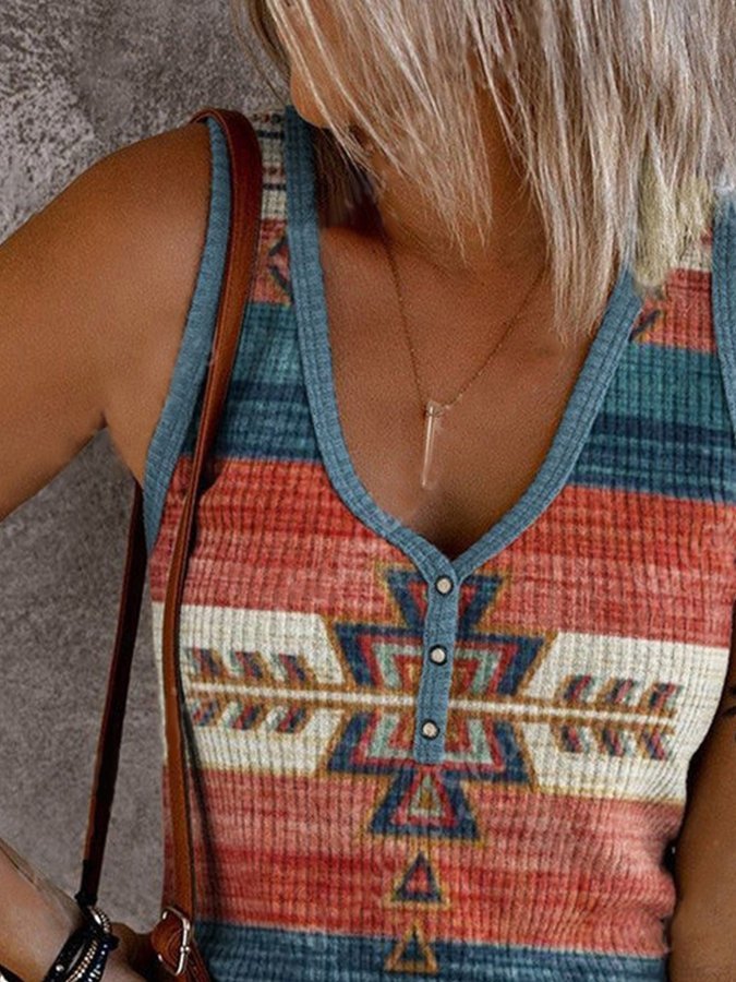 Western Print Vest