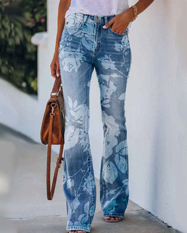 US$ 36.99 - Floral Casual Pants - www.tangdress.com