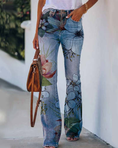 Floral Casual Pants