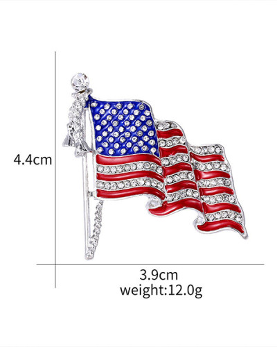 American Flag Brooch