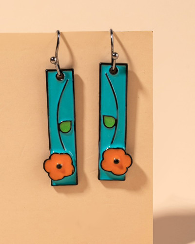 Floral Enamel Earrings