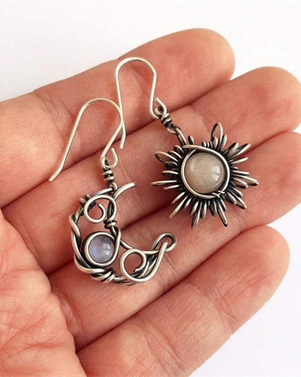 Vintage Sun Moon Earrings
