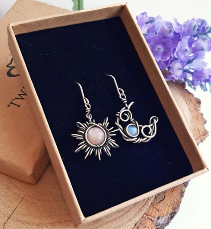 Vintage Sun Moon Earrings