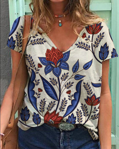 Paisley V-Neck Top