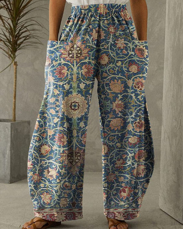 Women's Vintage Mandala Print Loose Pants
