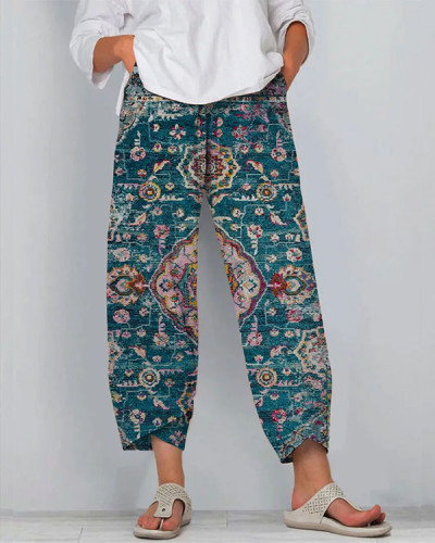 Women's Mandala Floral Casual Loosen Pants