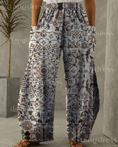 Women's Mandala Print Loose Pants