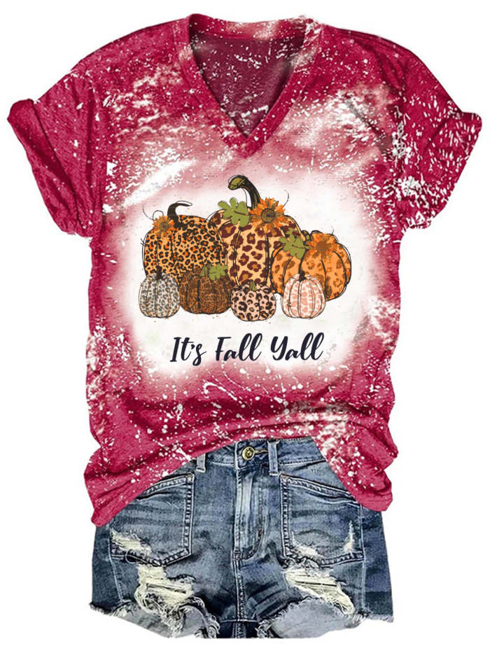 It's Fall Y'all Pumpkin Tie Dye Shirt