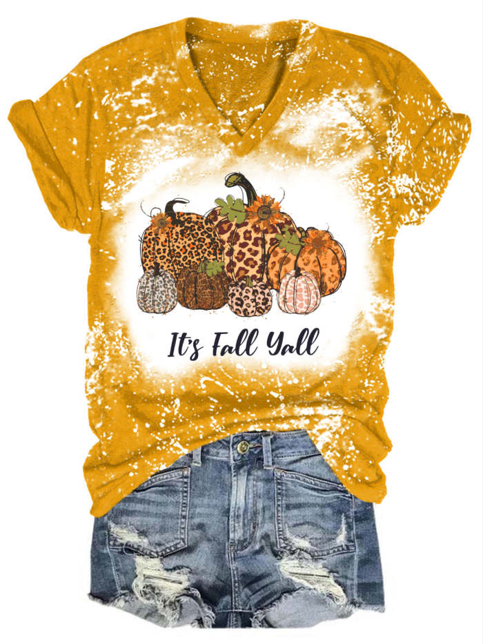 It's Fall Y'all Pumpkin Tie Dye Shirt