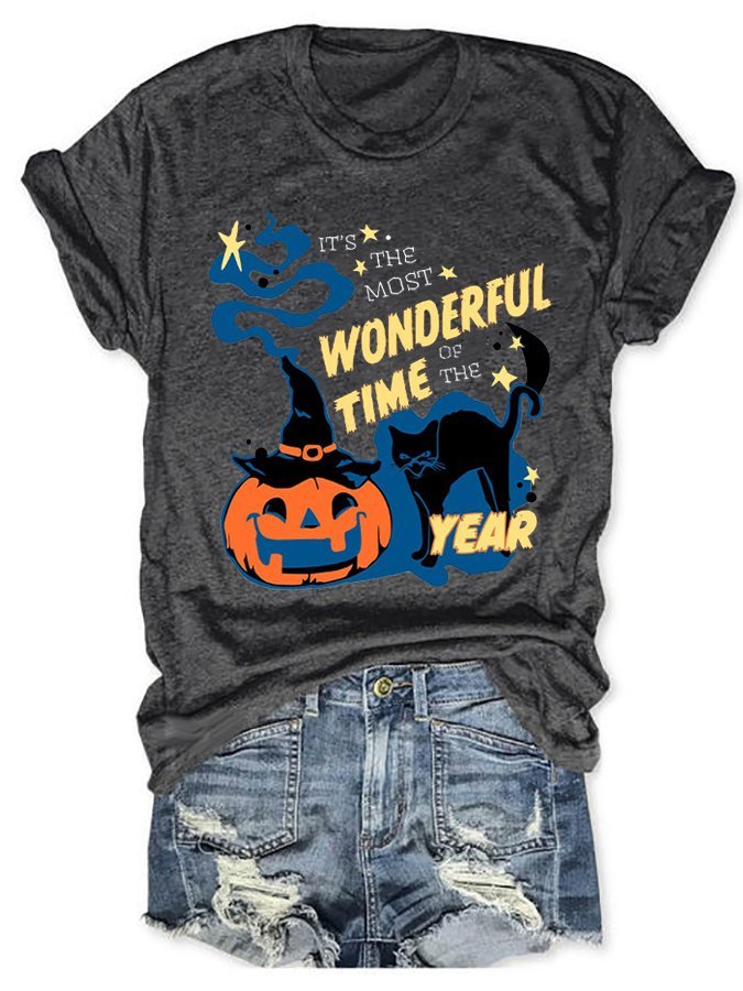 It's The Most Wonderful Time Of The Year  Print Casual T-Shirt