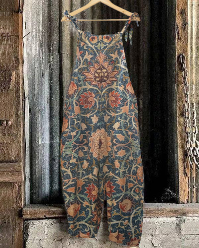 Women's  Mandala Print Loose Casual Jumpsuit