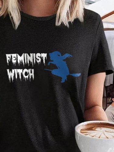 Feminist Witch Print T-Shirt