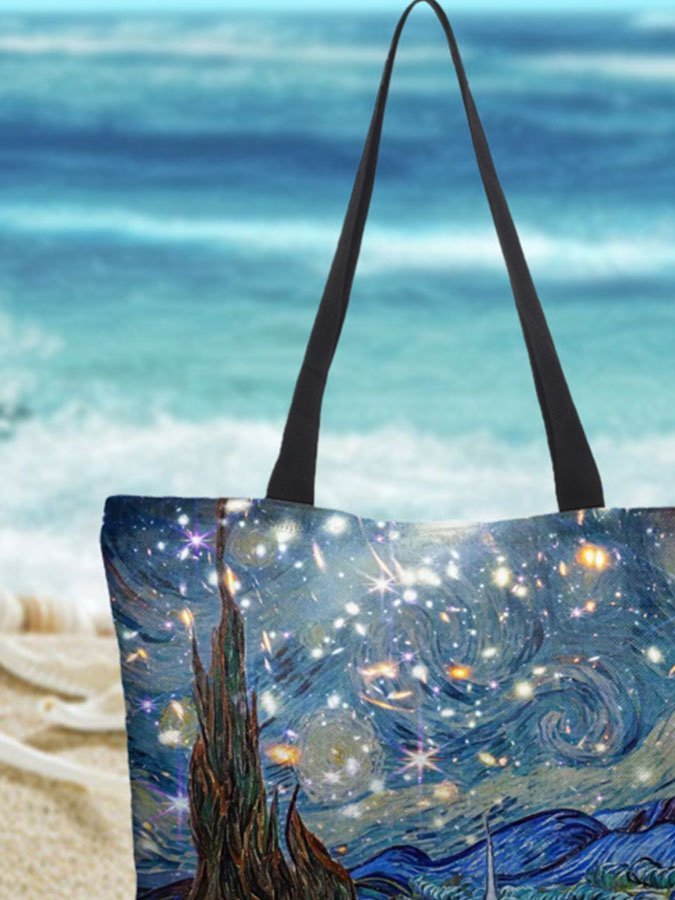 Oil Painting & Space Image Print Bag
