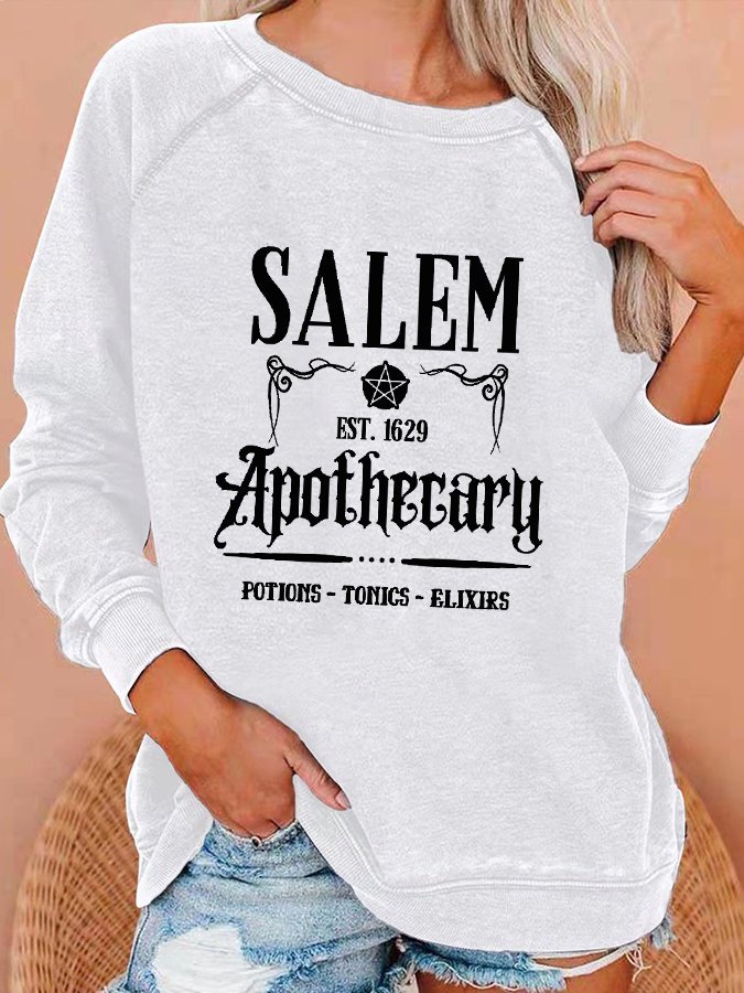 Women's Salem Apothecary Print Sweatshirt