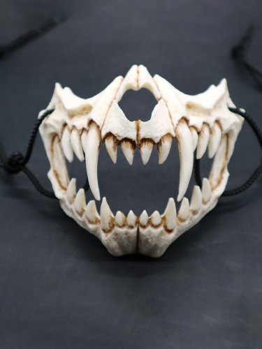 Halloween Party Decoration Simulation Tiger Tooth Bone Plastic Mask