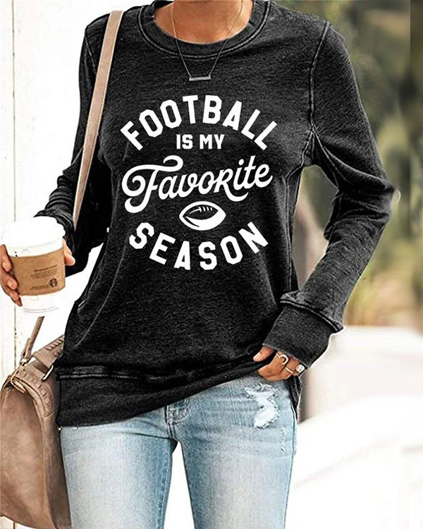 Football is My Favorite Season Prind Casual Sweatshirt