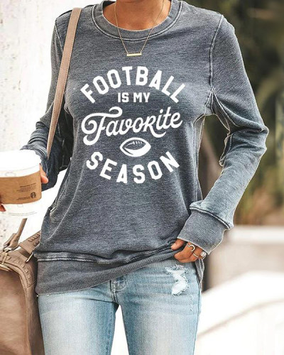 Football is My Favorite Season Prind Casual Sweatshirt
