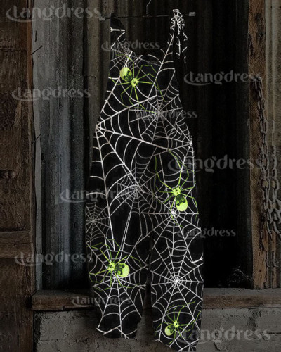 Women's Halloween Night Spider Jumpsuit