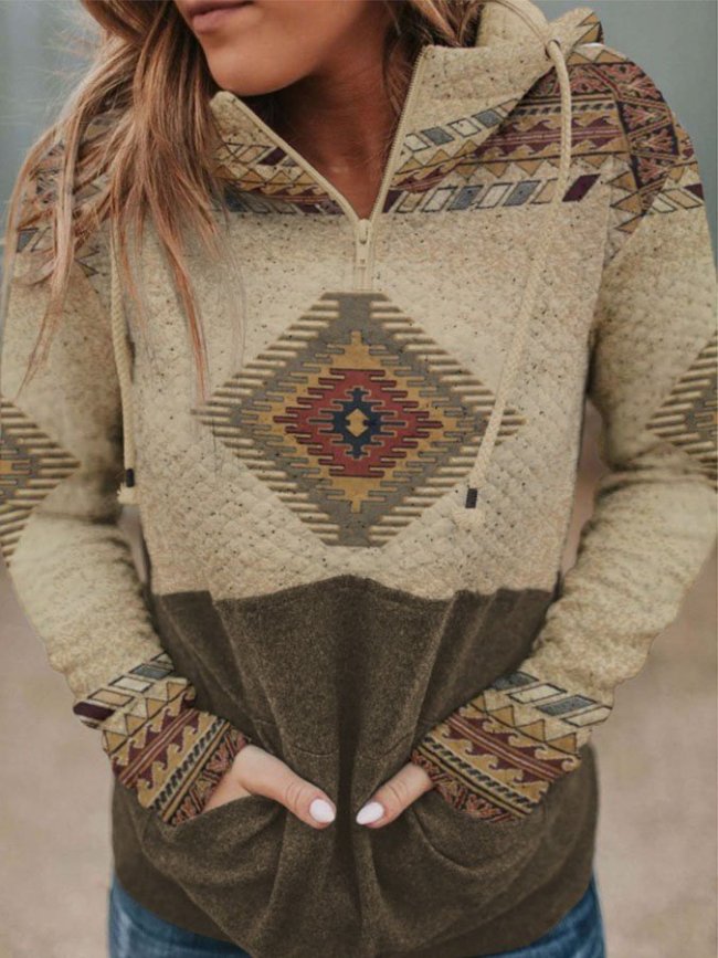 Vintage Print Long Sleeve Sweatshirt