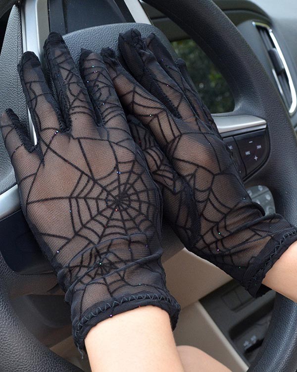 Sexy Black Mesh Gloves