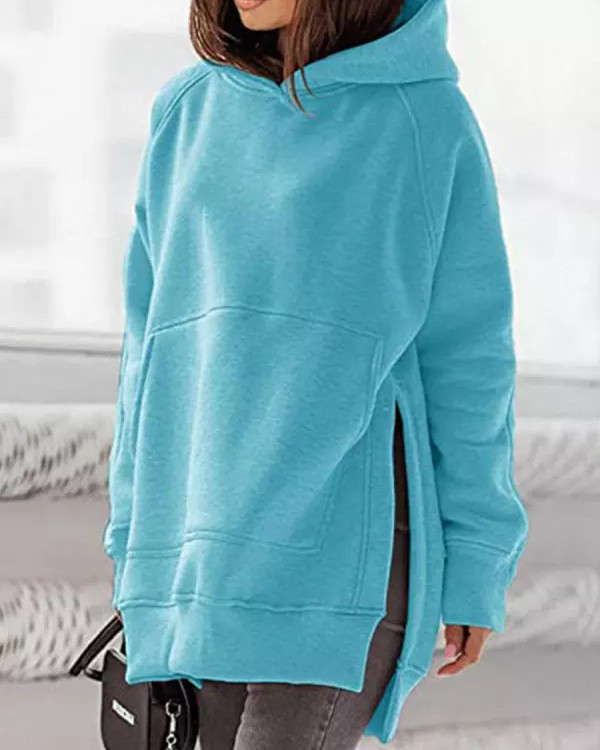 Casual Loose Solid Color Sweatshirt Hoodie