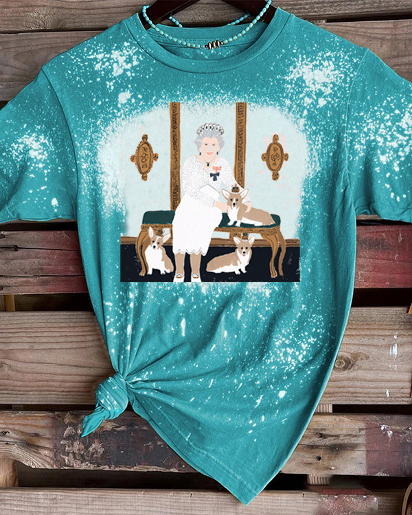Queen Elizabeth II Corgi Dogs T-Shirt