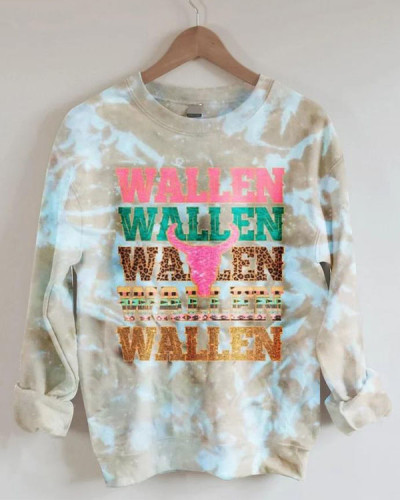 Women's Wallen Dangerous Album Tie Dye Print Sweatshirt