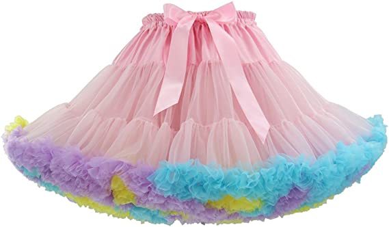 🔥300+ SOLD LAST 24 HOURS🔥 Tulle Halloween Party Dress Petticoat Multicolor Ballet Tutu Underskirt