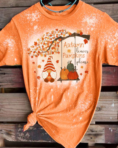 Autumn It's The Most Wonderful Time Of The Year T-Shirt Tee - Orange