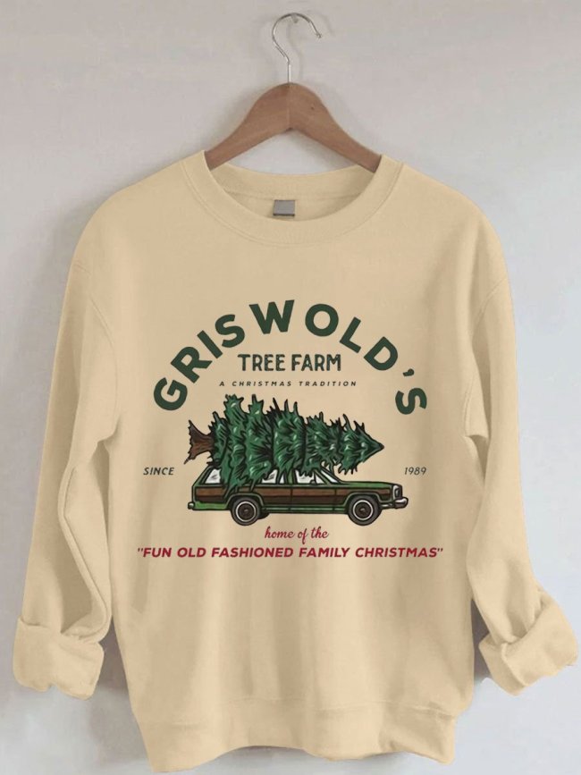 Women's Vintage Griswold Christmas Print Casual Sweatshirt