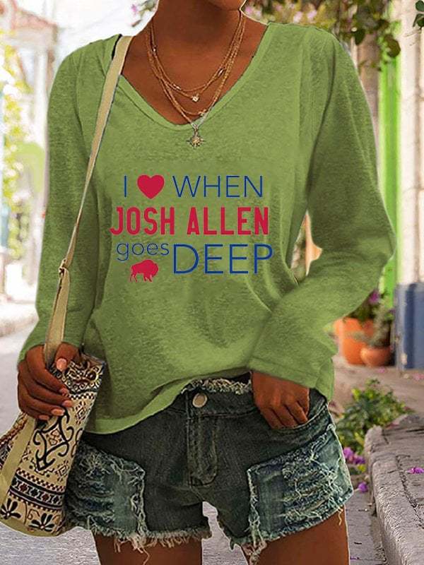 Women's Buffalo Bills Josh Allen Long-Sleeve T-Shirt