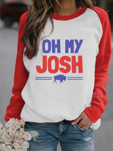 Women's Buffalo Oh My Josh Print Casual Sweatshirt