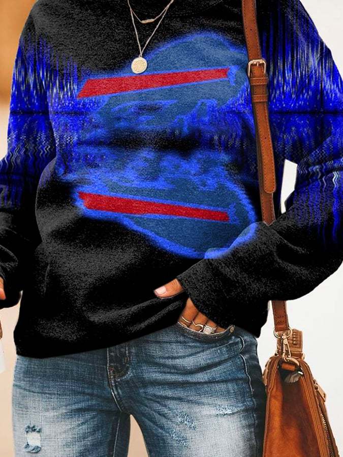 Casual Printed Long Sleeve Sweatshirt