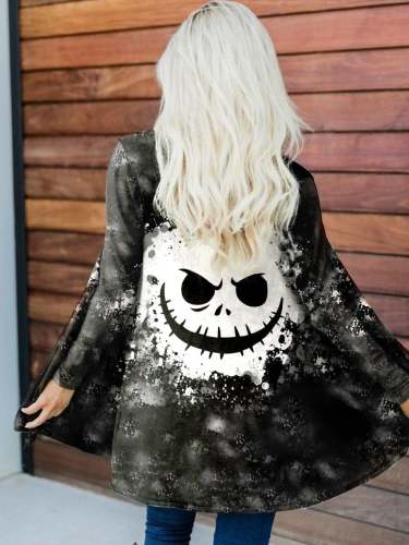 Women's Funny This Is Halloween Print Casaul Cardigan