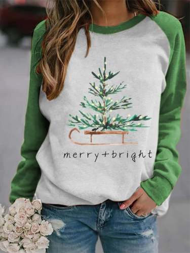 Women's Merry And Bright🎄 Casual Sweatshirt