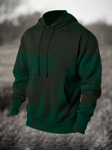 Forest Printed Ombre Effect Men's Hoodie