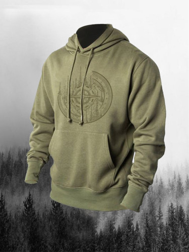 Compass Printed Men's Hoodie