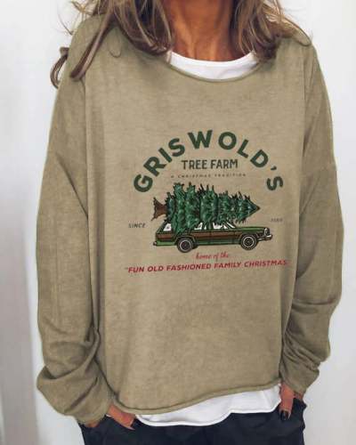 Women's Vintage Griswold Christmas Print Sweatshirt