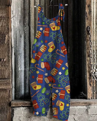 Christmas Print Jumpsuit