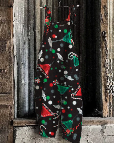 Christmas Print Jumpsuit