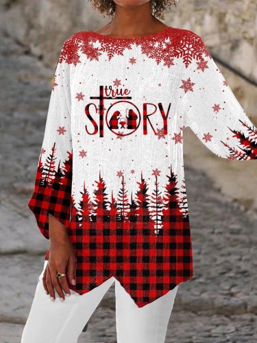 Women's Christmas True Story Casual Top