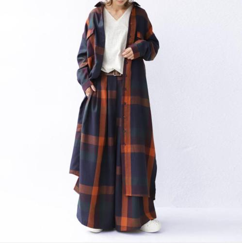 Ladies casual loose plaid suit