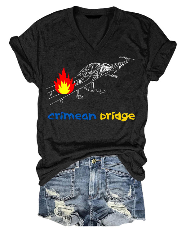 Ukraine Stamp Crimean Bridge Tee