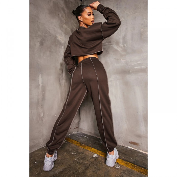 Casual Crop Top And Pants Sports Suit